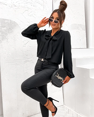 Royalfashion Ženska bluza s mašnom