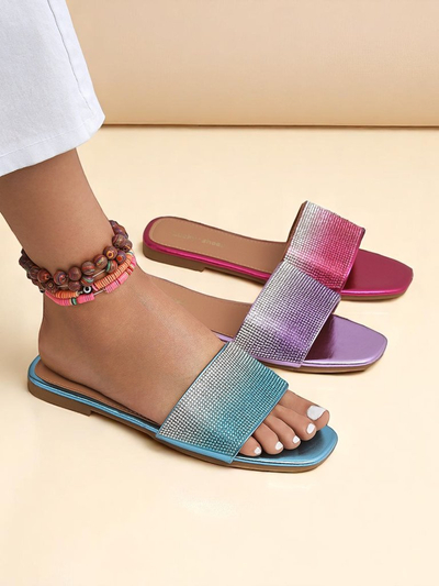 Royalfashion Ženski natikači s cirkoni ShinyGlow