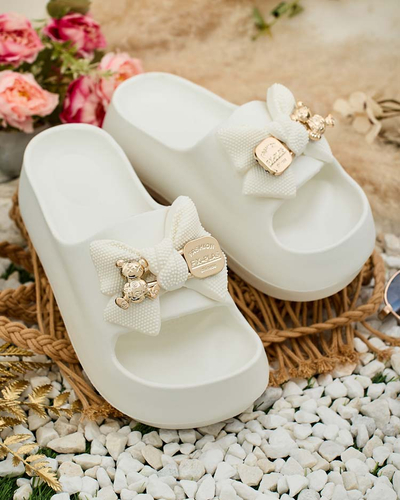 Royalfashion Ženske gumijaste japonke z okrasnim lokom Afeen