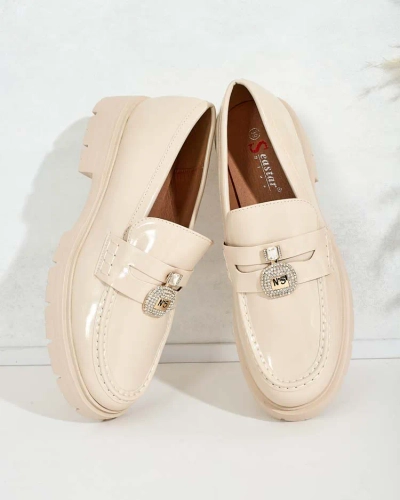 Royalfashion Ženski lakirani mokasini Bemies