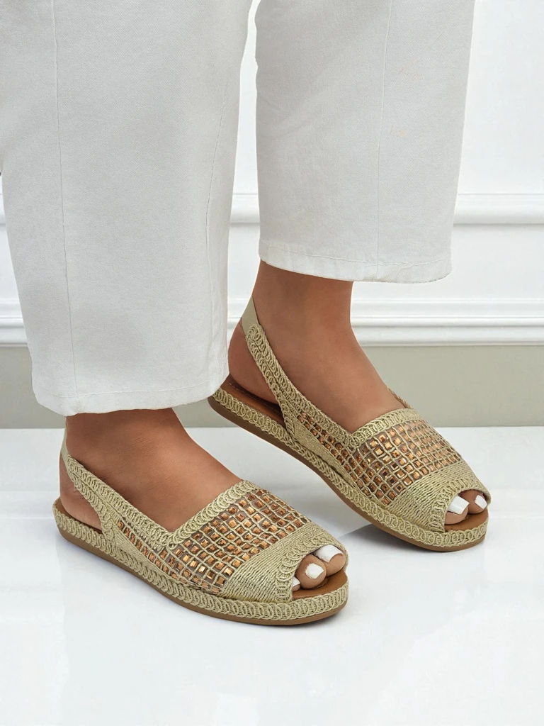 Ženske espadrile sandali z bleščicami Belle Sparkle