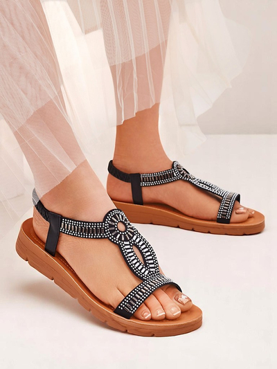Royalfashion Ženski sandali z okrasnimi trakovi Ava Shine