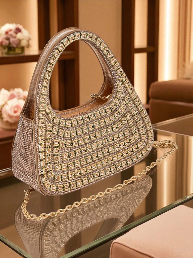 Royalfashion Ženska clutch torbica s cirkoni Myra Quill