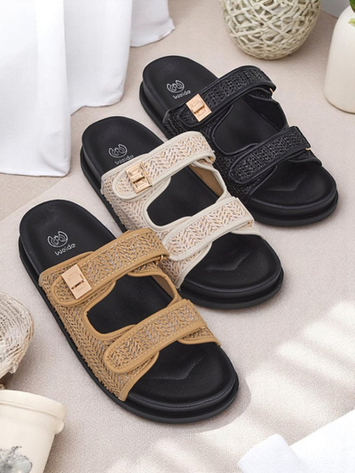 Royalfashion Ženski natikači z pletenico Delibeli