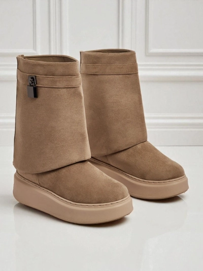 Kratki ženski čevlji za sneg a'la z zgornjim delom, ki ga je mogoče pritrditi, Elizze