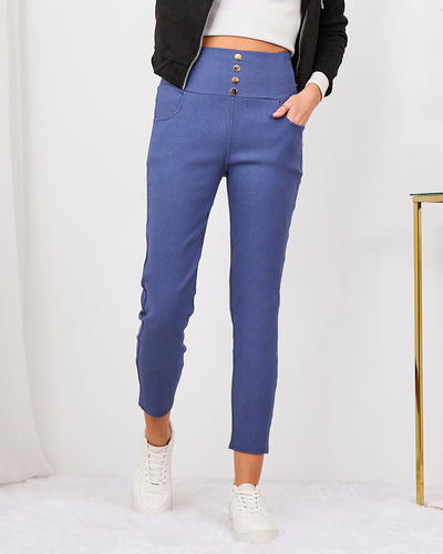 Royalfashion Modre ženske hlače tegings