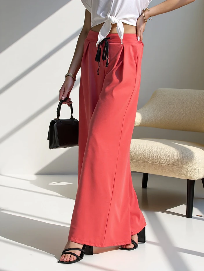 Royalfashion Široke ženske hlače