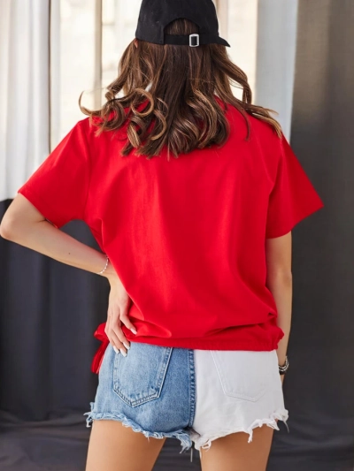 Royalfashion Ženska bombažna majica LOVE z diamanti