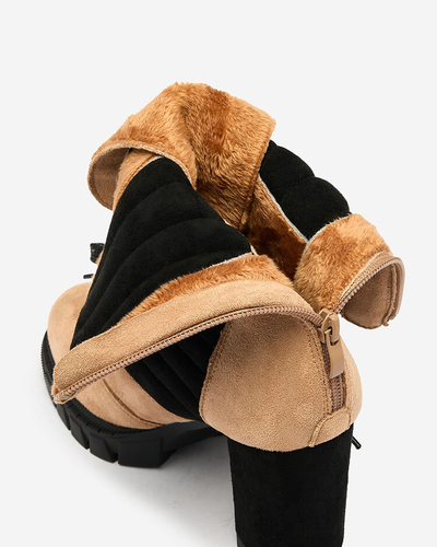 Royalfashion Svetlo rjavi izolirani ženski škornji Sehhra post