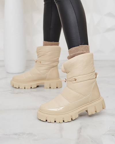 Royalfashion Ženski snežni škornji v bež barvi Sadella