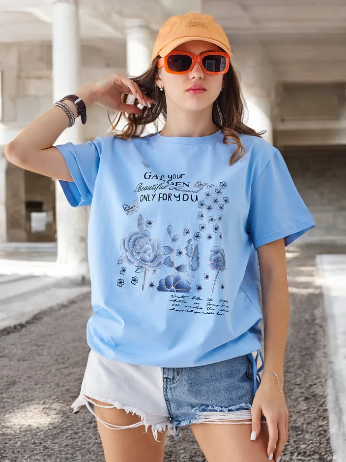 Royalfashion Ženska bombažna bluzica z napisom
