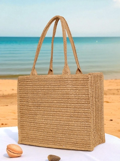 Royalfashion Velika ženska slamnata torba Ariadne Raffia