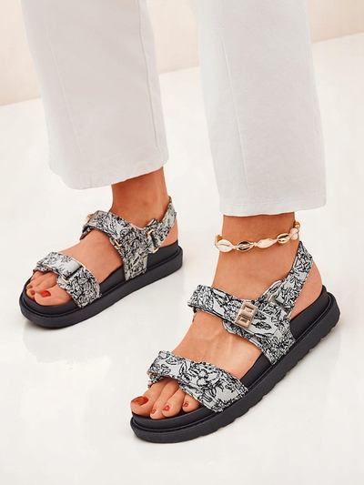 Royalfashion Ženski sandali z Aloe tiskom