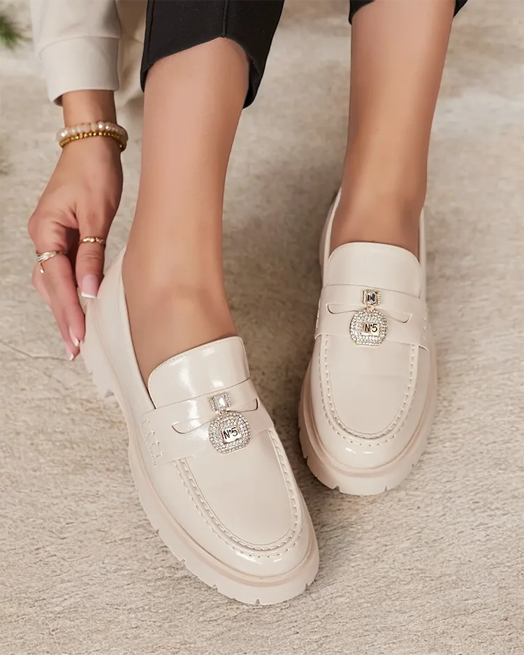 Royalfashion Ženski lakirani mokasini Bemies