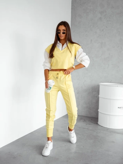 Royalfashion Ženski bombažni casual set s kratkimi rokavi