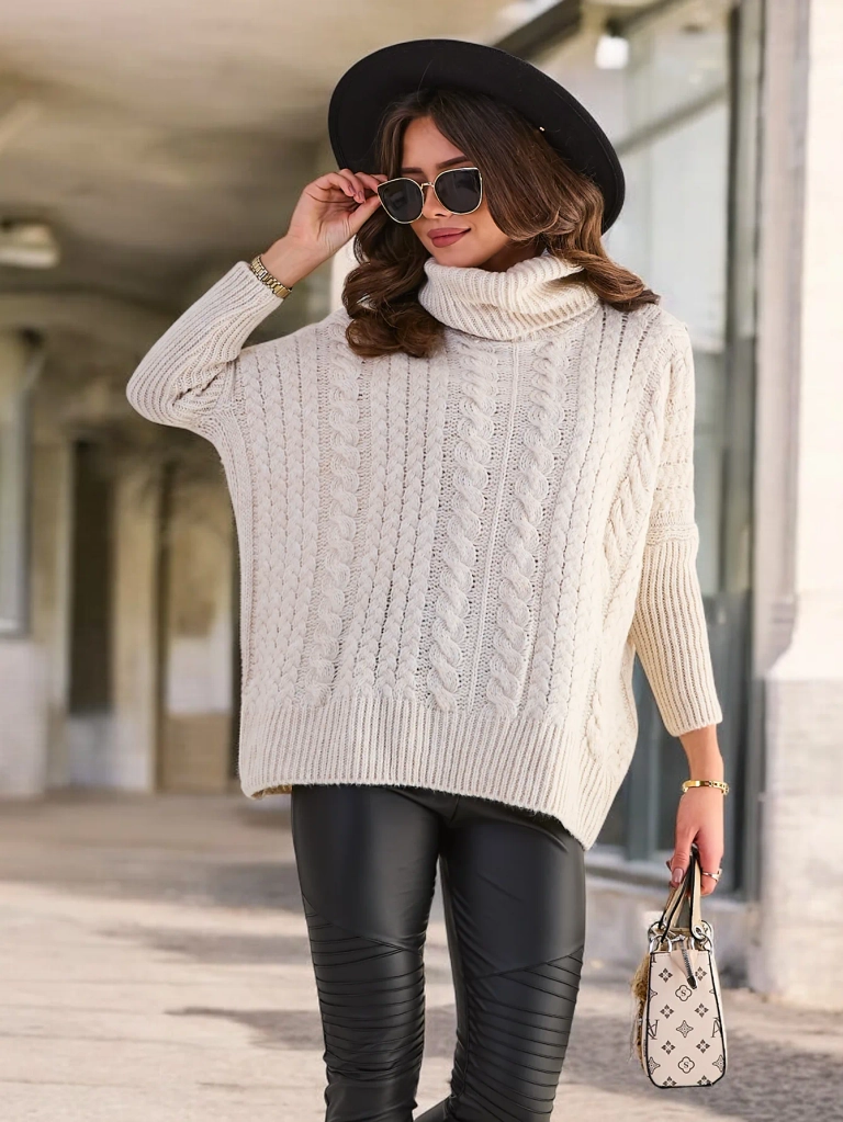 Royalfashion Ženski pulover z rolojem