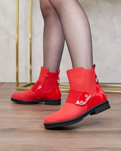 Royalfashion Rdeči mat ženski škornji Setipfa