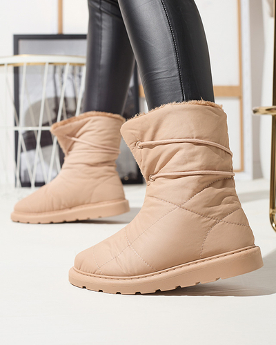 Royalfashion Jasnobrązowe damskie buty a'la śniegowce Amirfu