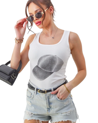 Royalfashion Ženska bombažna majica s kapuco