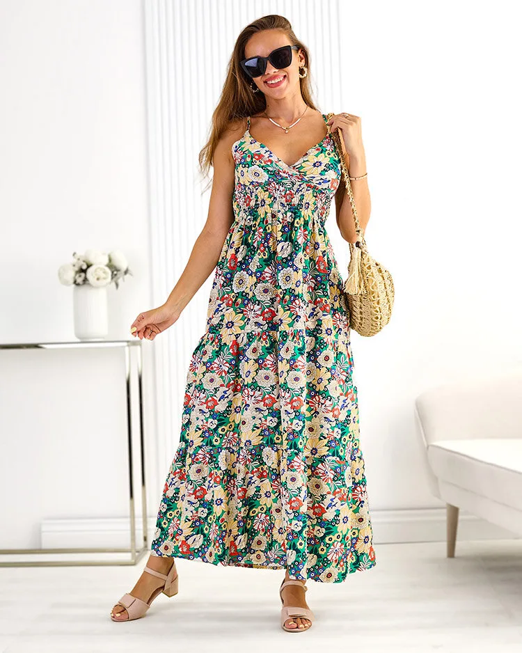 Royalfashion Bombažna ženska midi obleka
