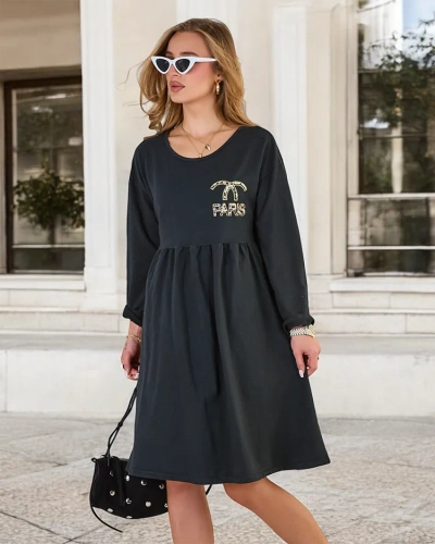 Royalfashion Ženska obleka iz blaga