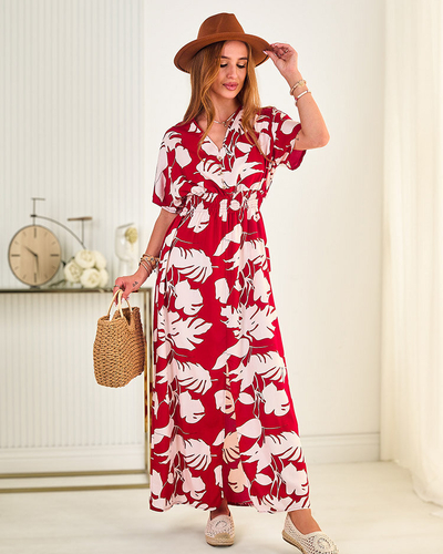 Royalfashion Ženska midi obleka s potiskom