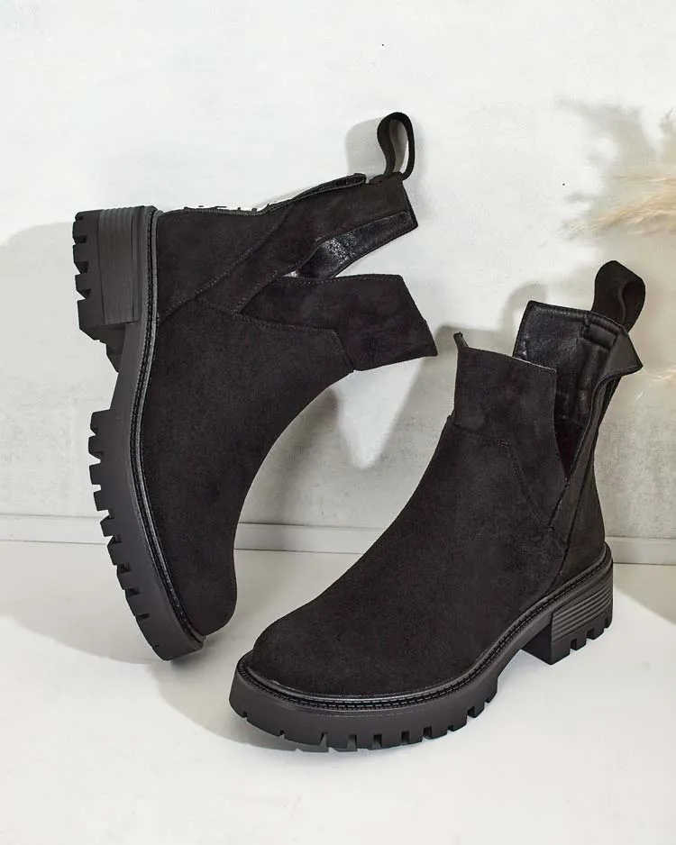 Royalfashion Ženski škornji Gorgie z izrezom