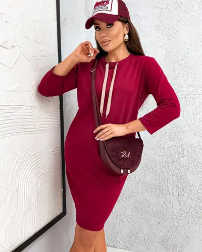 Royalfashion Ženska bombažna mini obleka