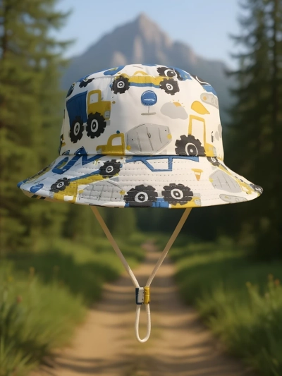 Royalfashion Otroški klobuk “Bucket Hat” s pisanimi našitki