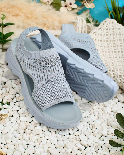 Royalfashion Ženski sandali z zgornjim delom in cirkoni Alebin