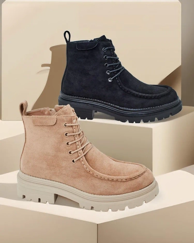 Ženski čizme s vezanjem na čizme Royalfashion Rullose
