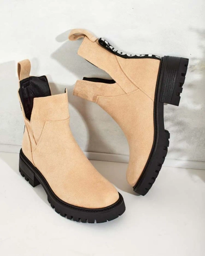 Royalfashion Ženski škornji Gorgie z izrezom