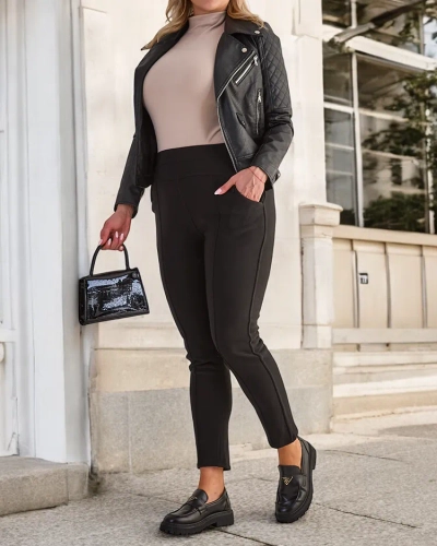 Royalfashion Otopljene ženske hlače tregings PLUS SIZE