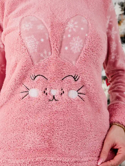 Royalfashion Ženske pižame z zajčkom, polarni material