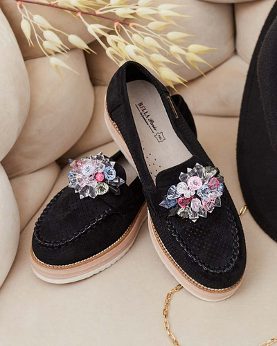 Royalfashion Mokasini s pisanimi kamni Restea