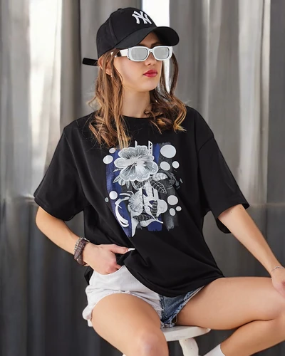 Royalfashion Ženski bombažni majica z motivom