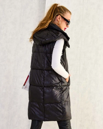 Royalfashion Dolg ženski telovnik s šivi