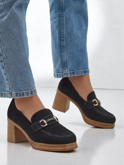 Royalfashion ženski loaferji z blok peto Apareus