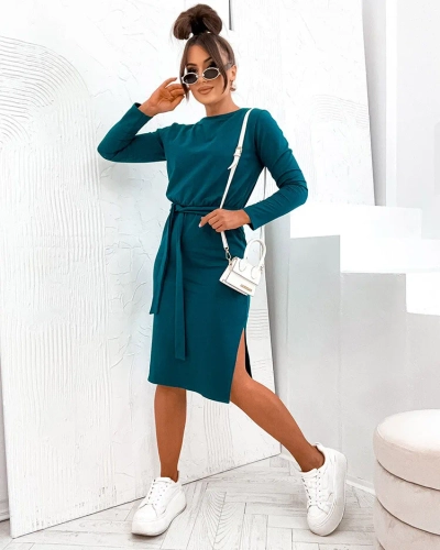 Royalfashion Ženska bombažna obleka do kolen