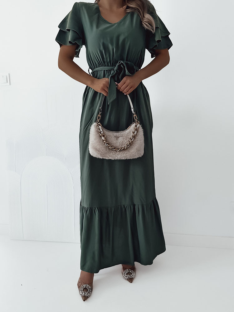 Royalfashion Ženska preprosta midi obleka