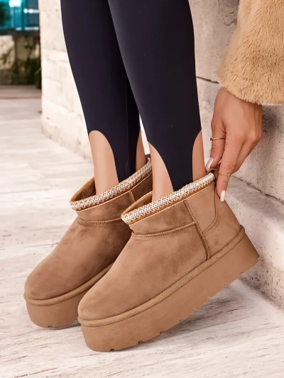 Royalfashion Ženski kratki škornji a'la snežni škornji Xoalla