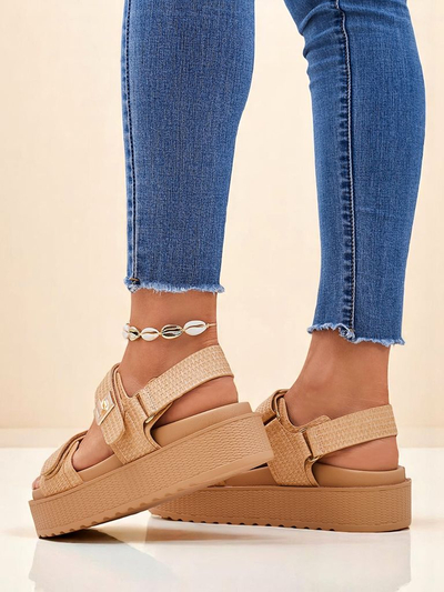 Ženski sandali s platformo Royalfashion Bež Lavinia – udobno poletje