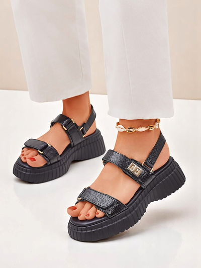 Royalfashion ženski sandali na debelejšem podplatu Aganda