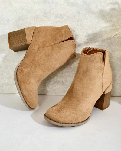 Royalfashion Ženski škornji eko semiš Ovi