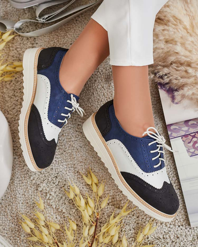 Royalfashion Ženski polpravi čevlji z vezalkami Novlas