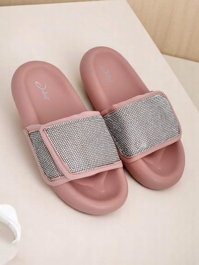 Royalfashion Dámske šľapky s plochou podrážkou Sparkle Step