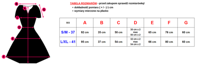 Wzorzysta sukienka z półgolfem- Odzież