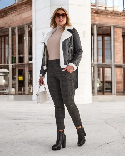 Royalfashion Segrete ženske hlače tegging PLUS SIZE