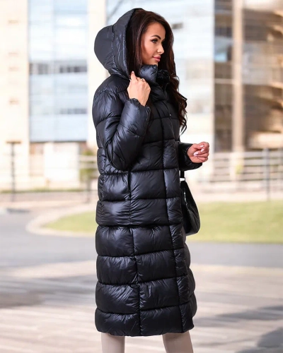 Royalfashion Črna ženska zimska bunda