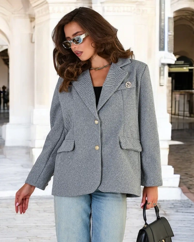 Royalfashion Ženski kratki plašč